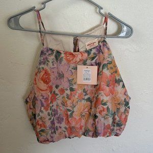 NEW with Tag - Crop Sleeveless Floral Top
